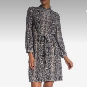 Rebecca Taylor snake print silk dress size 6